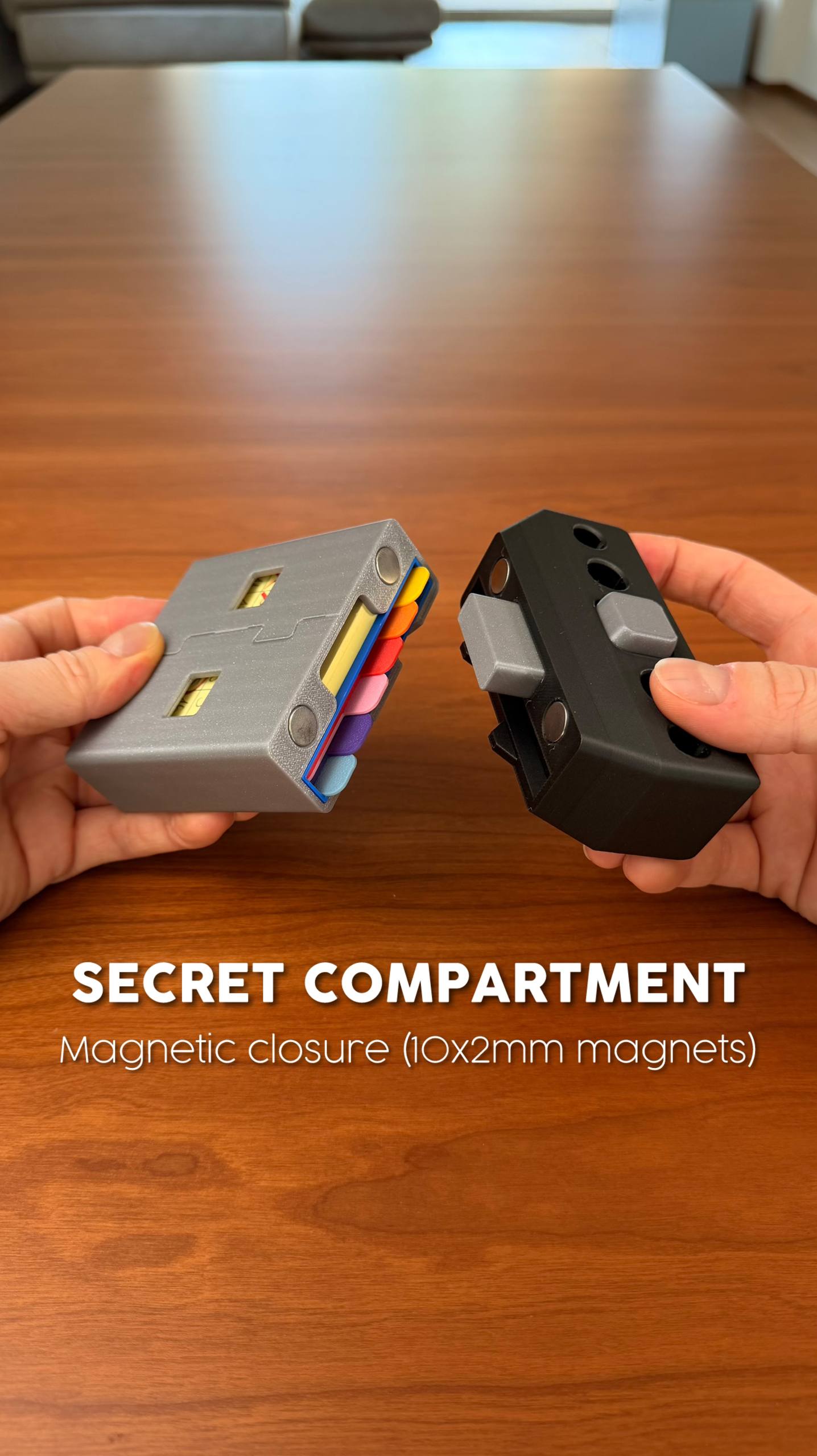 USB Note™ Magnetic Sticky Note Holder & Secret Desk Organizer