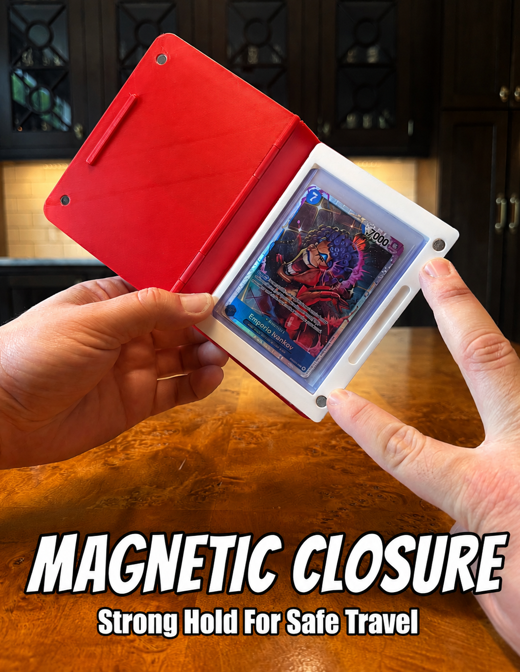 One Piece Sliding TCG Binder w/ Magnetic Lid – Top Loader Card Storage (6 & 12 Page)