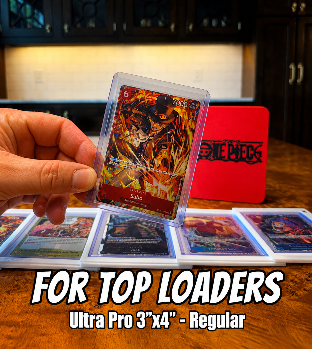 One Piece Sliding TCG Binder w/ Magnetic Lid – Top Loader Card Storage (6 & 12 Page)
