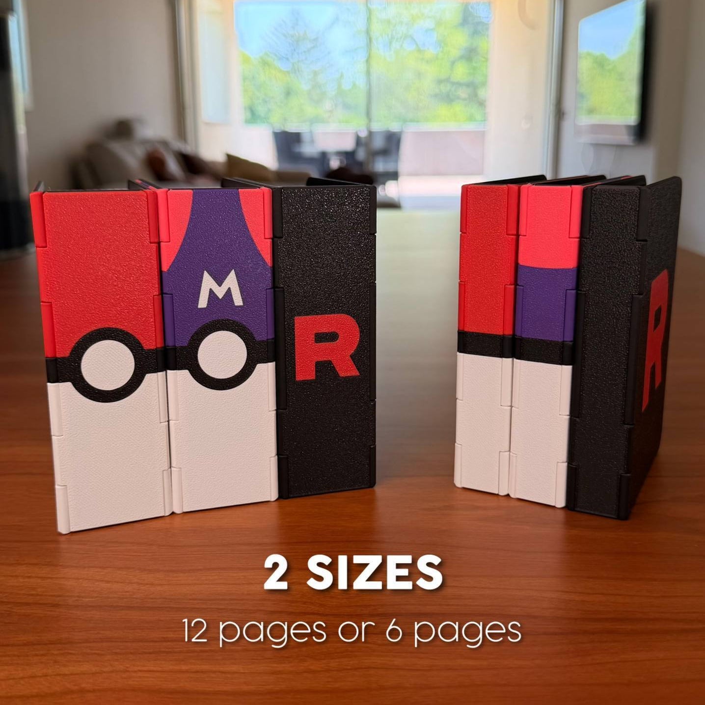 Poke Book TCG Binder w/ Magnetic Lid – Sliding Top Loader Card Storage (6 & 12 Page) | Pokémon Card Binder